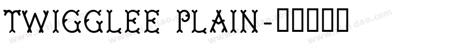 Twigglee Plain字体转换